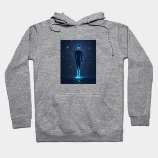 Enderman in Desolate Landscape Digital Art Hoodie